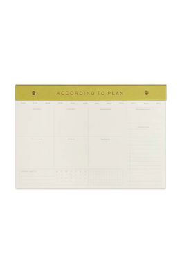 Designworks Ink planificator saptamanal Weekly Notepad Matcha verde