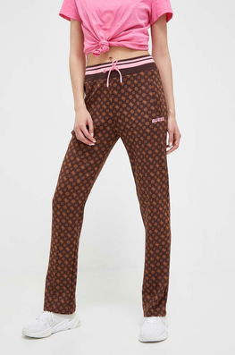 Guess pantaloni de trening culoarea maro, modelator Dama