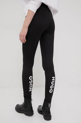 Hugo colanti femei, culoarea negru, cu imprimeu Dama