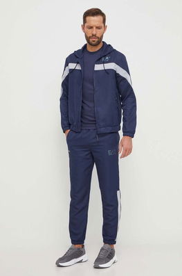 EA7 Emporio Armani trening barbati, culoarea albastru marin bleumarin