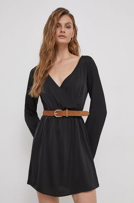 XT Studio rochie culoarea negru, mini, evazati Dama