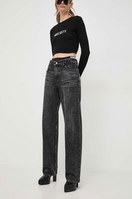 Miss Sixty jeansi femei high waist negru Dama