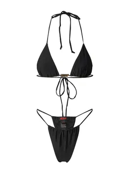 Misspap Costum de baie două piese negru