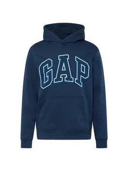 GAP Bluză de molton 'ARCH' cyan / albastru închis