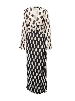 Nasty Gal Rochie negru / alb natural