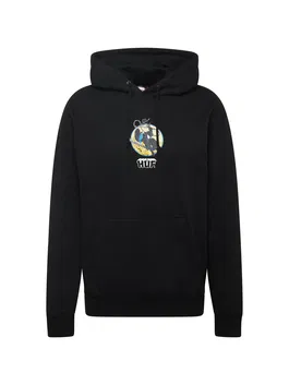 HUF Bluză de molton 'THREE HUNDRED' albastru deschis / galben / negru / alb