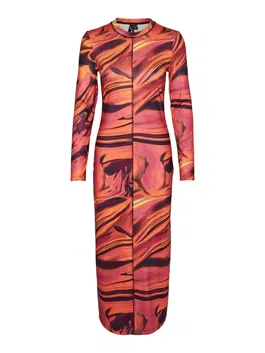VERO MODA Rochie 'Gitte' portocaliu / corai / roșu burgundy