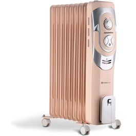 Calorifer electric cu ulei Daewoo DOH9C, 2000 W, 9 elementi, 5 canale de ulei, 3 nivele de putere, Termostat reglabil, Protectie supraincalzire, Indicator luminos