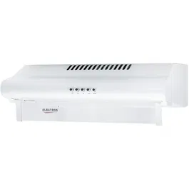 Hota traditionala Albatros H15A ECO+, Capacitate absorbtie 198.1 m³/h, 3 viteze, 1 motor, Filtru acrilic, Tehnologie ECO+, Geam rabatabil, 50 cm, Alb